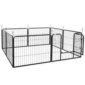 8 Panel Heavy Duty Dog Playpen 23.5" Height for Small Medium Dogs