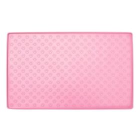 Spot Pet Mat, Waterproof And Easy To Clean Silicone Dog Mat, Cat Mat, Square Pet Placemat, Pet Supplies (Option: Pink-Small)