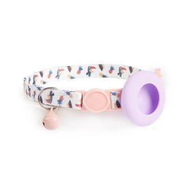 For Airtag Tracker Protective Case Cat Dog Collar (Color: Pineapple Parrot, type: Pet Supplies)