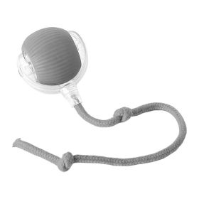 Indoor Large and Small Cat Dog Interactive Intelligent Rolling Pet Ball (Color: Grey, type: Pet Supplies)