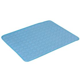 Dog Cooling Mat Summer Pets Cold Bed Extra Large For Small Big Dogs Pet Accessories Cat Durable Blanket Sofa Cat Ice Pad Blanket Pet Products (Option: Blue Edging-S50*40cm)
