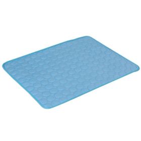 Dog Cooling Mat Summer Pets Cold Bed Extra Large For Small Big Dogs Pet Accessories Cat Durable Blanket Sofa Cat Ice Pad Blanket Pet Products (Option: Blue Edging-M60*50cm)